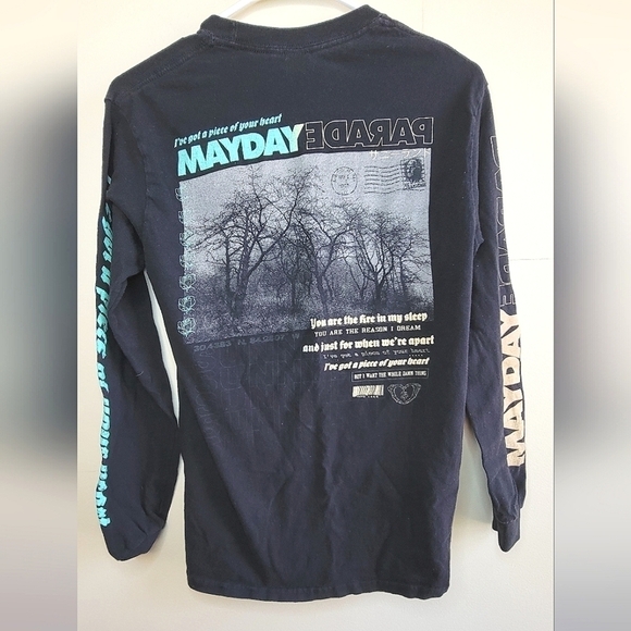 Mayday Long Sleeve Graphic Band Tee, Size Small. - Picture 2 of 4